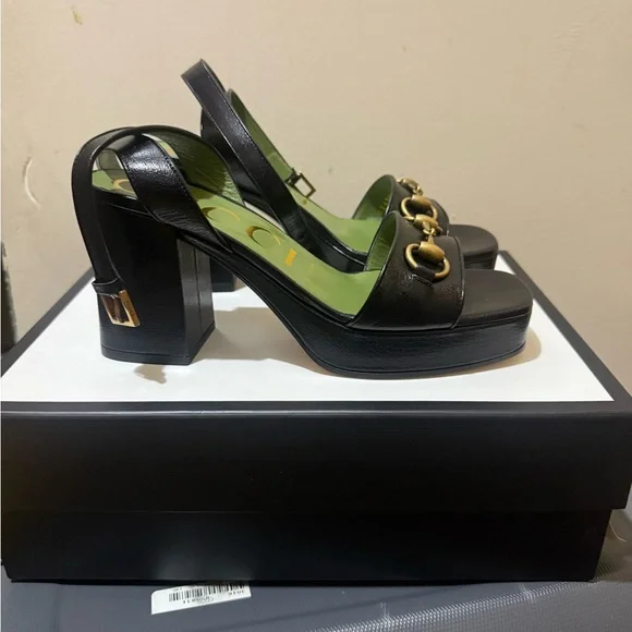 Authentic Gucci Granada Block Heels - Picture 5 of 15
